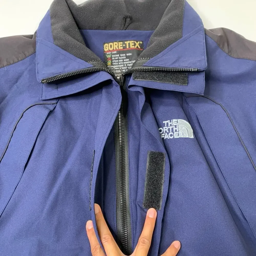 The North Face Jacket Men Medium Navy Black Summit Series GoreTex XCR Waterproof